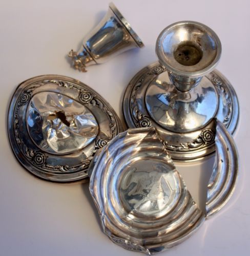 Damask rose on sale heirloom sterling candlestick
